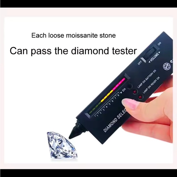 NWOT Genuine 3ct Moissanite necklace 16” to 18” Rose gold plated GRA certificate - Picture 7 of 12